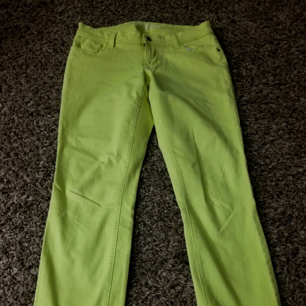 Lime Green Rockstar Skinnies
